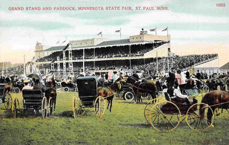 Grand Stand and Paddock, Minnesota State Fair, 1908