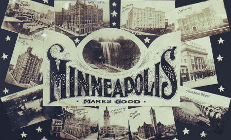 Multi-view of Minneapolis scenes, Minneapolis Minnesota, 1908