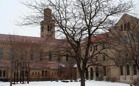 Historic chapel and convent buildings on the former College of Saint Teresa campus in Winona, Minnesota, 2009