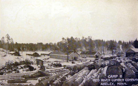 Camp 6, Red River Lumber Company, Akeley Minnesota, 1908