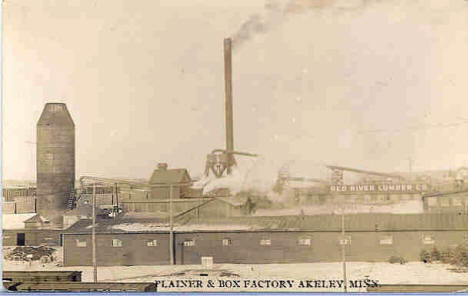Red River Lumber Company's Plainer & Box Factory in Akeley Minnesota, 1912