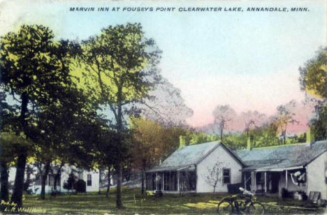 Marvin Inn at Fouseys Point, Clearwater Lake, Annandale Minnesota, 1907