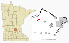 Location of Annandale, Minnesota