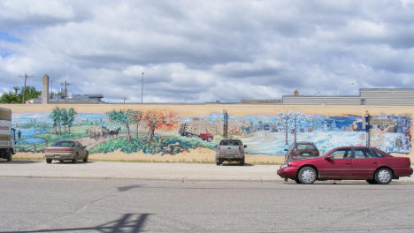 Mural on the side of Galli Furniture, Bagley Minnesota, 2009