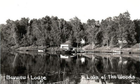 Bayview Lodge on Lake of the Woods, Baudette Minnesota, 1940's