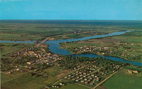 Aerial view of Baudette, Minnesota, 1960