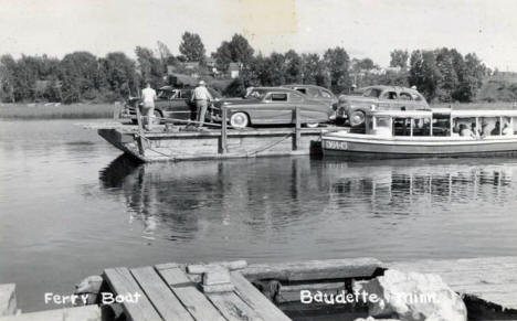 Ferry Boat at Baudette Minnesota, 1952