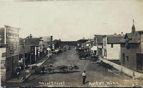 Main Street, Becker Minnesota, 1910