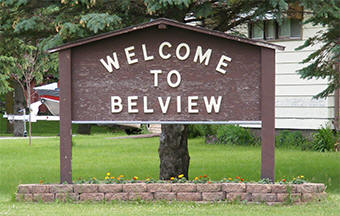 Belview Minnesota welcome sign