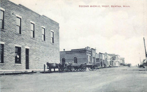 Second Avenue West, Bertha Minnesota, 1919