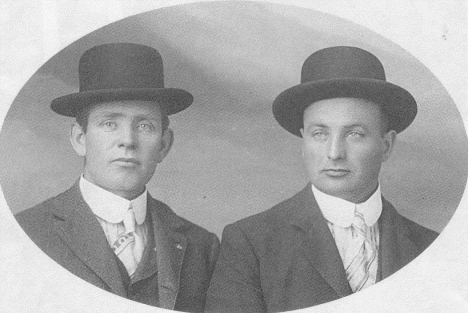 John Thompson and Henry Kolden, early Blackduck shopkeepers - 1910