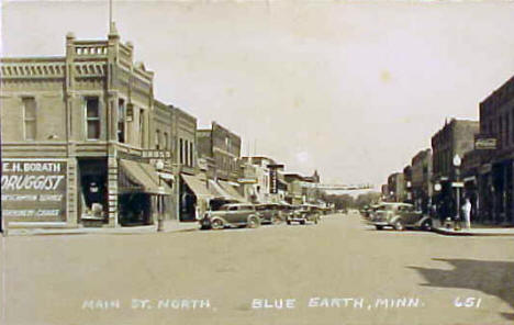 Main Street North, Blue Earth Minnesota, 1930's?