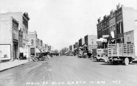 Main Street, Blue Earth Minnesota, 1920's