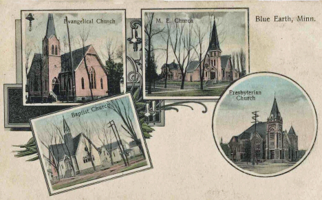 Churches, Blue Earth Minnesota, 1911