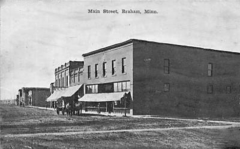 Main Street, Braham Minnesota, 1900's