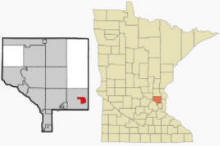 Location of Centerville, Minnesota