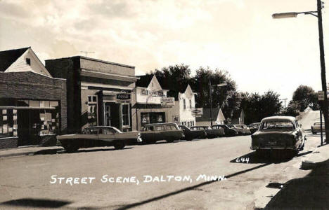 Street scene, Dalton Minnesota, early 1960's