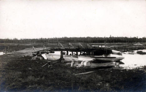 Boat Landing at Deer River Minnesota, 1908