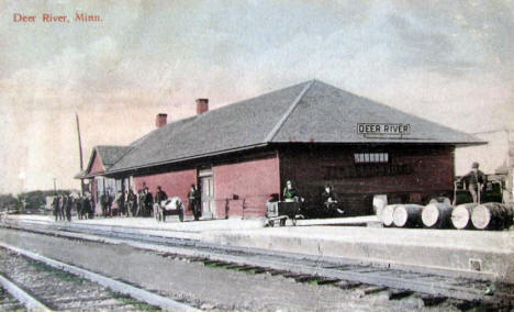 Great Northern Railroad Depot, Deer River Minnesota, 1910