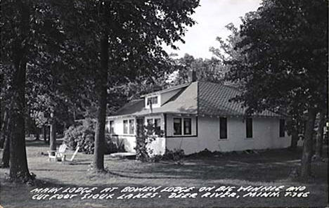 Main Lodge at Bowen's Resort, Deer River Minnesota, 1940's