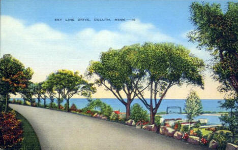 Skyline Drive, Duluth Minnesota, 1940's