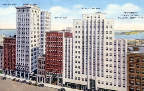 Prominent Office Buildings, Duluth Minnesota, 1930's?