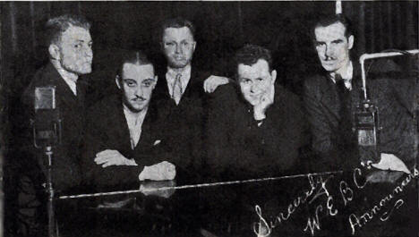 WEBC Radio Announcers, Duluth Minnesota, 1933