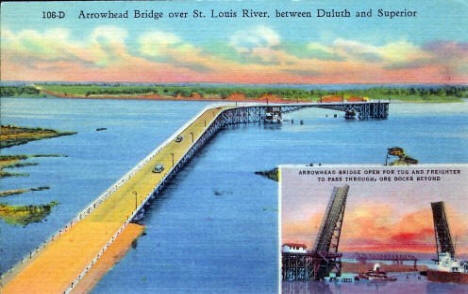 Arrowhead Bridge over St. Louis River, 1930's