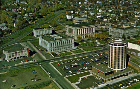 New Radisson Duluth and Duluth Civic Center, Duluth Minnesota, 1960's
