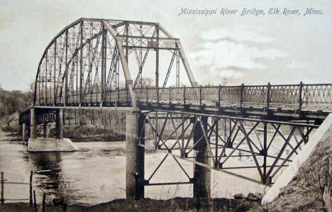 Mississippi River Bridge, Elk River Minnesota, 1909