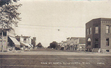 Main Street North, Ellsworth Minnesota, 1917
