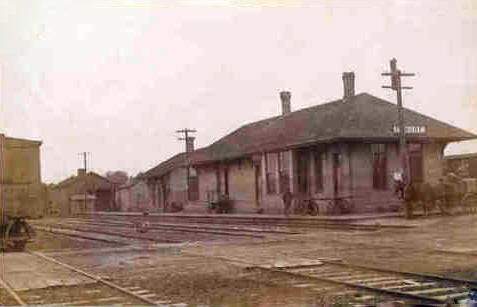 Chicago & St. Paul, Minneapolis & Omaha Railroad Depot, Elmore Minnesota, 1910's?