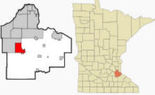 Location of Farmington Minnesota