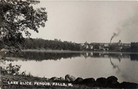 Lake Alice, Fergus Falls Minnesota, 1909