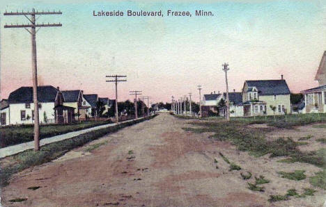 Lakeside Boulevard, Frazee Minnesota, 1913