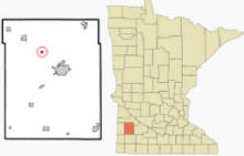 Location of Ghent, Minnesota