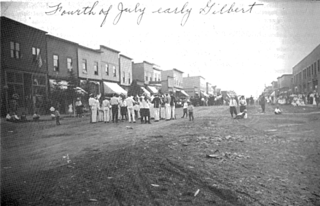 Fourth of July celebration in Gilbert Minnesota. 1910's?
