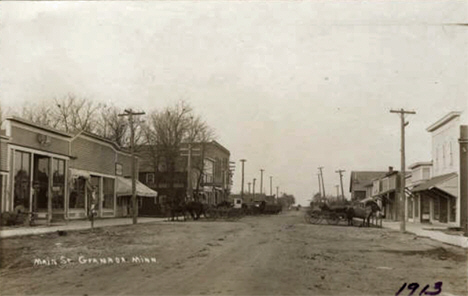 Main Street, Granada Minnesota, 1913