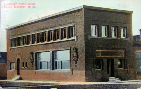 Exchange State Bank, Grand Meadow Minnesota, 1911