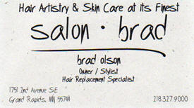 Salon Brad, Grand Rapids Minnesota