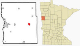 Location of Hawley, Minnesota