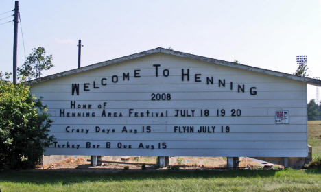 Welcome to Henning Minnesota, 2008