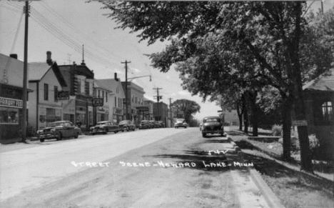 Street scene, Howard Lake Minnesota, 1940's