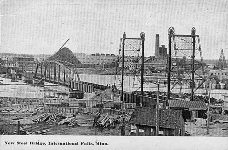 New steel bridge, International Falls Minnesota, 1910
