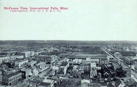 Birds eye view, International Falls Minnesota, 1912