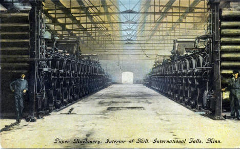 Interior of Paper Mill, International Falls Minnesota, 1920's