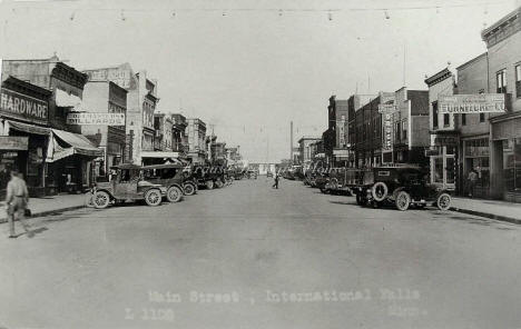 Street scene, International Falls Minnesota, 1920's
