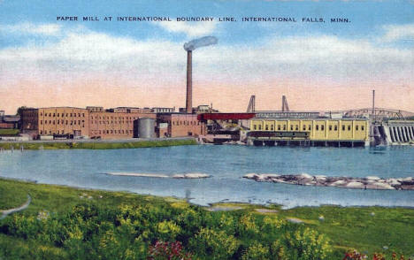 Paper Mill, International Falls Minnesota, 1940's