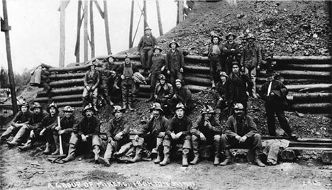 Group of miners at Ironton Minnesota, 1925