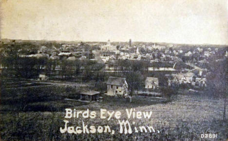 Birds eye view, Jackson Minnesota, 1910